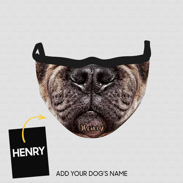Personalized Dog Gift Idea - Dog Mouth With Big Nose Zoom For Dog Lovers - Cloth Mask